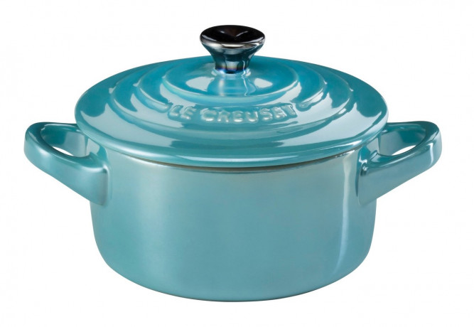 Le Creuset LE CREUSET Mini-Cocotte Karibik METALLICS blau LE CREUSET мини-кокотка Карибский МЕТАЛЛИК