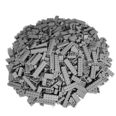 LEGO LEGO Steine Hellgrau gemischt - 800 Stuck -  Light bluish grey brick mix Кирпичи LEGO светло-серые смешанные - 800 штук - Светло-голубовато-серая кирпичная смесь
