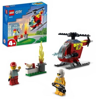 LEGO City Fire 4er Set: 60318 Feuerwehrhubschrauber + 60319 Loscheinsatz und Verfolgungsjagd + 60320 Feuerwache + 60321 Feuerwehreinsatz mit Loschtruppe Набор из 4 предметов: 60318 Пожарный вертолет + 60319 Пожарная операция и погоня + 60320 Пожарная стан