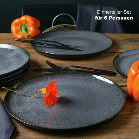 Moritz & Moritz Moritz & Moritz Speiseteller 6-tlg. DIGITAL anthrazit Обеденные тарелки Moritz & Moritz 6 шт. ЦИФРОВОЙ