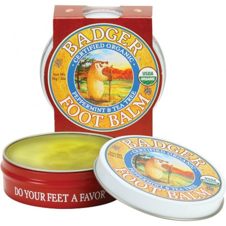 Badger Foot Balm Peppermint & Tea Tree  Бальзам для ног Мята перечная и чайное дерево