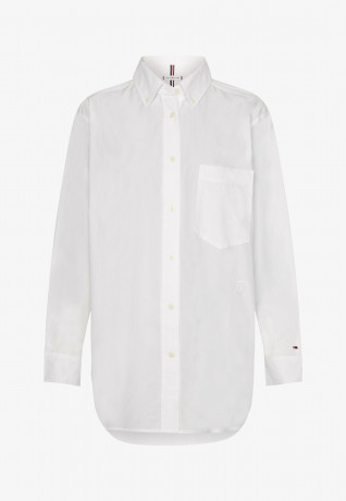 Tommy Hilfiger OVERSIZED Button-down blouse th optic white OVERSIZED Блузка на пуговицах й оптический белый