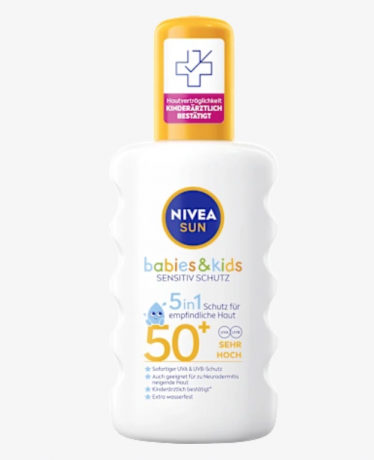 NIVEA SUN Sonnenspray Babies & Kids sensitiv LSF 50+, Солнцезащитный спрей для младенцев и детей, для чувствительной кожи, SPF 50+, 200 мл