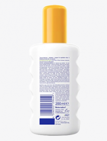 NIVEA SUN Sonnenspray Babies & Kids sensitiv LSF 50+, Солнцезащитный спрей для младенцев и детей, для чувствительной кожи, SPF 50+, 200 мл