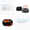 Intirilife Intirilife Wasser-/Teekocher, Outdoor Kochkessel mit 1,1 L Kochen beim Camping oder auf Reisen Orange Прибор для приготовления чая и воды Intirilife, чайник для приготовления пищи на открытом воздухе емкостью 1,1 л — приготовление пищи в походе