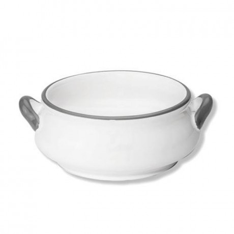 Gmundner Keramik Gmundner Keramik Grauer Rand Suppenschale Classic 0,37 L Супница Gmundner керамическая с серым ободком Classic 0,37 л