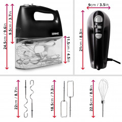 Duronic Duronic Handmixer, Duroni HM4BK Handruhrer, Mixer mit 400W  Ручной миксер Duronic, ручной миксер Duroni HM4BK, миксер мощностью 400 Вт
