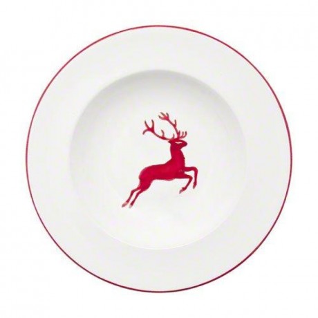 Gmundner Keramik Gmundner Keramik Rubinroter Hirsch Suppenteller Gourmet d: 24 cm / h: 4 cm Керамическая суповая тарелка Gmundner Ruby Red Deer Gourmet d: 24 см / высота: 4 см