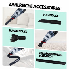 STEINBORG STEINBORG Akku-Handstaubsauger SB-1030, 80 W, beutellos, 6200 Pa Saugleistung, HEPA-Filter, LED-Arbeitsleuchte, 2000mAh Li-Ion Akku, Robust und leicht  Беспроводной ручной пылесос STEINBORG SB-1030, 80 Вт, без мешка, мощность всасывания 6200 Па,