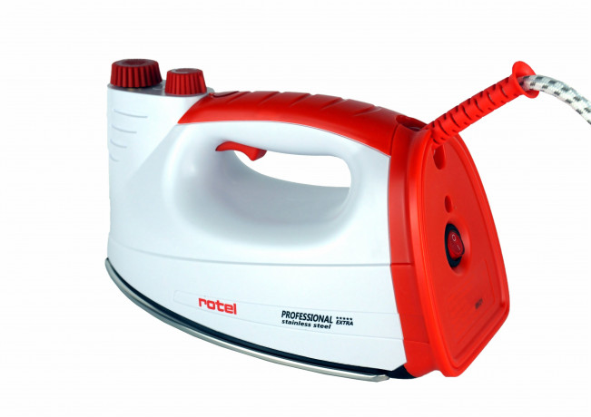 Rotel Dampfbugeleisen Professional Extra Edelstahlsohle 800 W in Rot  Паровой утюг Rotel Professional Extra с подошвой из нержавеющей стали мощностью 800 Вт красного цвета