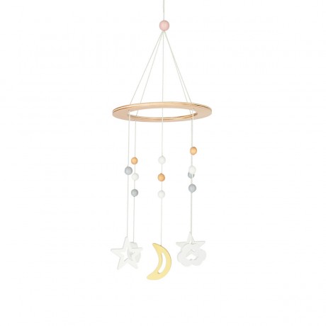 bieco Baby Mobile Holz Einschlafhilfe Baby Deko Zimmer Holzmobile fur Kinderbett O15cm Mobiles Детский мобильный деревянный спальный аппарат для детской комнаты в стиле деко деревянный мобильный телефон для детской кроватки O15cm мобильные телефоны