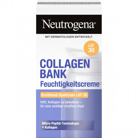 Neutrogena Collagen Bank Feuchtigkeitscreme LSF 30, 50 ml, Neutrogena Collagen Bank Дневной увлажняющий крем с пептидной технологией и SPF 30, 50 мл