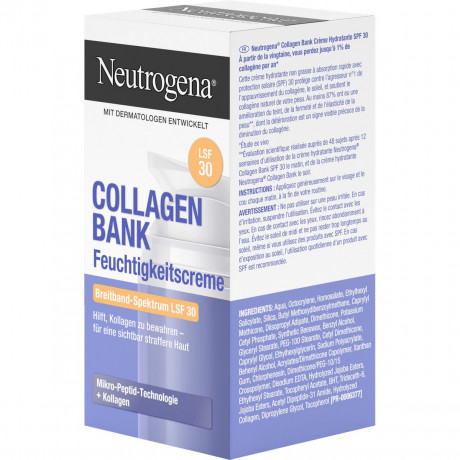 Neutrogena Collagen Bank Feuchtigkeitscreme LSF 30, 50 ml, Neutrogena Collagen Bank Дневной увлажняющий крем с пептидной технологией и SPF 30, 50 мл