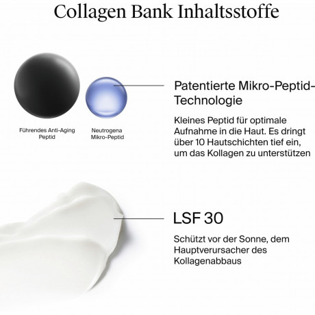 Neutrogena Collagen Bank Feuchtigkeitscreme LSF 30, 50 ml, Neutrogena Collagen Bank Дневной увлажняющий крем с пептидной технологией и SPF 30, 50 мл