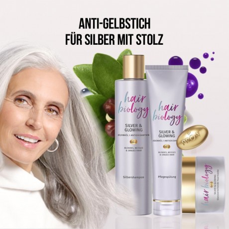Hair Biology Silver & Glowing Haarmaske Серебряная и сияющая маска для волос