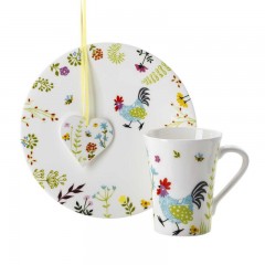 Hutschenreuther Hutschenreuther Geschenkset Huhn Turkis Set 3-tlg. Подарочный набор Hutschenreuther Куриный бирюзовый набор 3 предм.