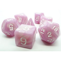 dice4friends 7-tlg. RPG Wurfelset Pearl: Lavendel\/White 7 шт. RPG Dice Set Жемчуг: Лавандовый/Белый
