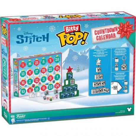 Funko Disney Stitch Bitty POP! Adventskalender 2026, Funko Disney Stitch Адвент-календарь 2026 с мини-фигурками Bitty POP!, витриной и аксессуарами, 24 сюрприза, от 4 лет