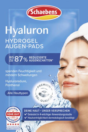 Schaebens Hyaluron Hydrogel Augen-Pads 2 St., Гидрогелевые патчи для области глаз с гиалуроновой кислотой, 2 шт.