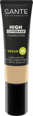 SANTE High Coverage Foundation 02 W Ivory, 25 ml, Санте Тональный крем High Coverage с плотным покрытием, оттенок 02 W Ivory, тёплый светлый, 25 мл