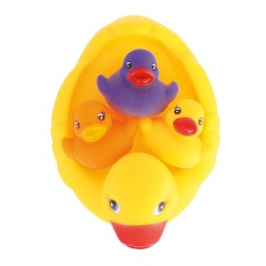 bieco Badeenten Set 4 Stuck Quietscheenten Familie Badewannenspielzeug Baby Bade Ente Badespielzeug Набор резиновых уточек