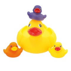 bieco Badeenten Set 4 Stuck Quietscheenten Familie Badewannenspielzeug Baby Bade Ente Badespielzeug Набор резиновых уточек