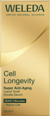 WELEDA Cell Longevity Super Anti-Aging Liquid Youth Double Serum, 50 ml, Двухфазная антивозрастная сыворотка для лица Liquid Youth с NAD+ Booster и Retino-Cell, 50 мл