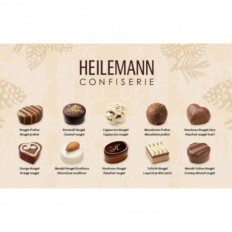 Heilemann Confiserie Adventskalender 2026 Nougat-Pralinen, Адвент-календарь 2026 Heilemann с безалкогольными конфетами из нуги, 24 окошка, 290 г