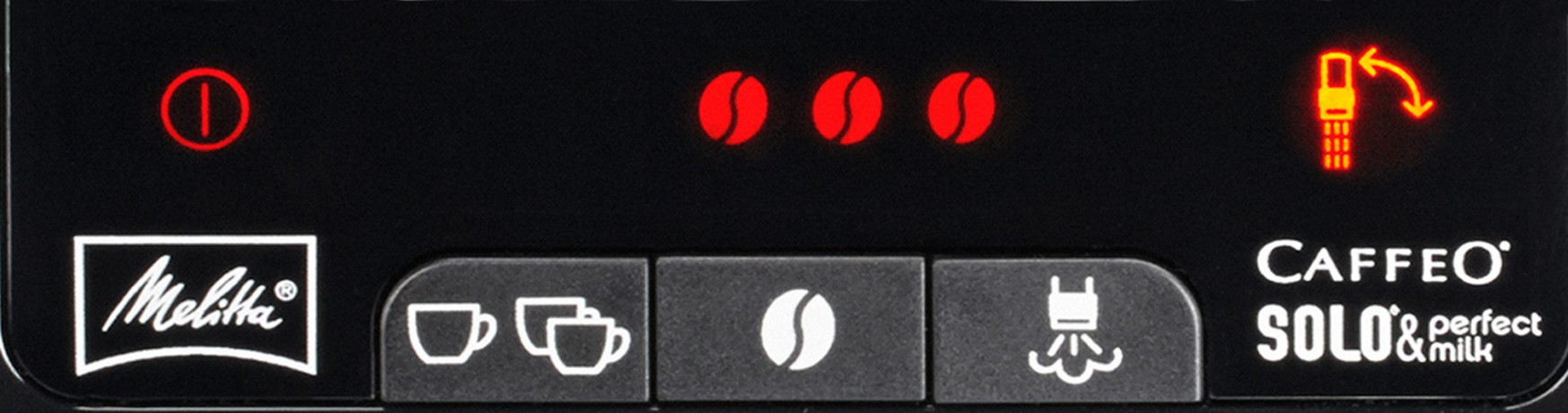Melitta Melitta Kaffeevollautomat Solo Perfect Milk E 957-101, schwarz, Cafe cremeEspresso per One Touch, Milchschheisse Milch per Drehregler Полностью автоматическая кофемашина Melitta Solo Perfect Milk E 957-101, черный, Cafe cremeЭспрессо в одно каса