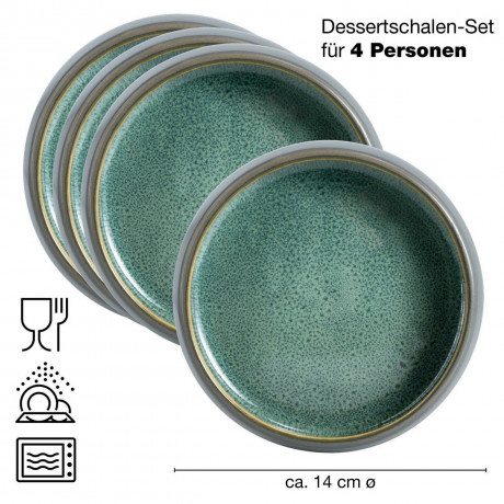 Moritz & Moritz Moritz & Moritz Dessertschale 4-tlg. REACTIV grau Десертная тарелка Moritz & Moritz 4 шт. РЕАКТИВНЫЙ