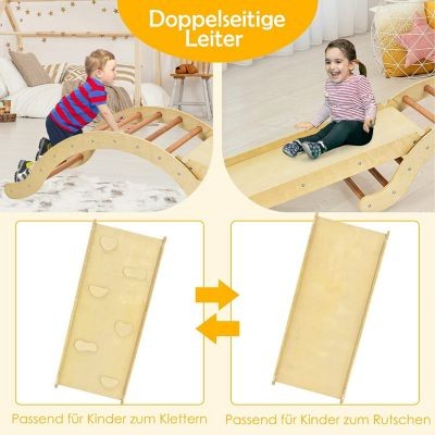 COSTWAY Kletterleiter Kinder Kletterdreieck Holz Дети поднимаются по лестнице, поднимаясь по треугольному дереву