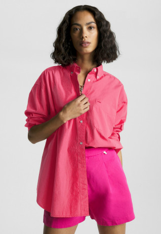 Tommy Hilfiger ICONS Button-down blouse bright cerise pink ICONS Блузка на пуговицах ярко-вишнево-розовый
