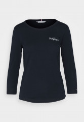 Tommy Hilfiger SLIM ROPE PUFF PRINT Long sleeved top desert sky SLIM ROPE PUFF PRINT Топ с длинными рукавами небо пустыни