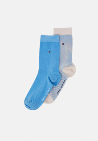 Tommy Hilfiger WOMEN SOCK STRIPE 2 PACK Socks light blue НАБОР ЖЕНСКИХ НОСОК В ПОЛОСКУ 2 Носки светло-синий