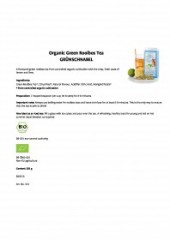 Krauterhaus Sanct Bernhardt Organic green Rooibos Tea "Gr?nschnabel/sapling" 250 g