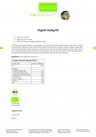 Krauterhaus Sanct Bernhardt Organic Frying Oil, 750 мл