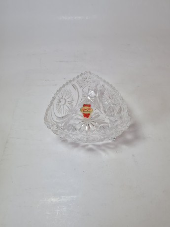 Салатница винтажная на ножках хрустальная Anna Hutte, 11,5 x 11,5 x 7 см, Германия, 1960-70гг.