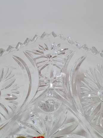 Салатница винтажная на ножках хрустальная Anna Hutte, 11,5 x 11,5 x 7 см, Германия, 1960-70гг.