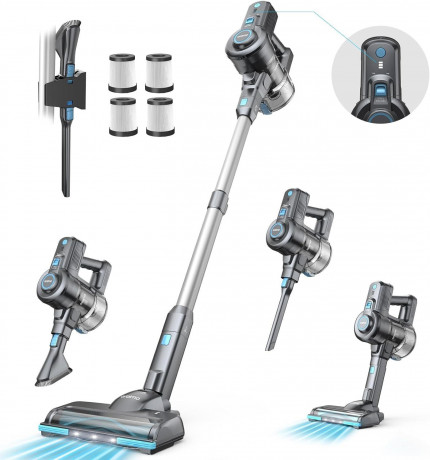 Buture Buture Akku-Hand-und Stielstaubsauger, 160,00 W, Beutellos, Kabellos mit 2200 mAh*6 Abnehmbarem Akku 6-in-1 Handstaubsauger 35 Min Беспроводной ручной пылесос Buture, 160,00 Вт, без мешка, беспроводной, со съемным аккумулятором 2200 мАч*6 Ручной п