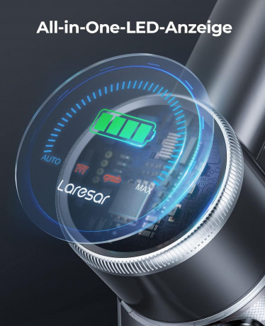 Laresar Laresar Akku-Hand-und Stielstaubsauger, 400,00 W, 33000pa Saugkraft Akku Staubsauger, Bis zu 55 Min Laufzeit, 1.5L Staubspeicherkapazitat, fur Hartboden Teppich Tierhaare  Беспроводной ручной и стержневой пылесос Laresar, беспроводной пылесос мощн