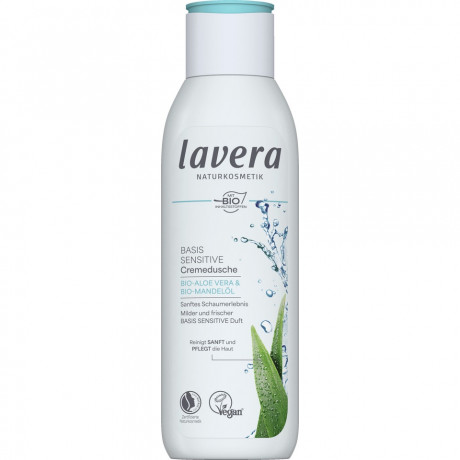 LAVERA Basis Sensitive Cremedusche, 250 ml, Лавера Крем-гель для душа Базис Сенситив, био-алоэ вера, для чувствительной кожи, 250 мл