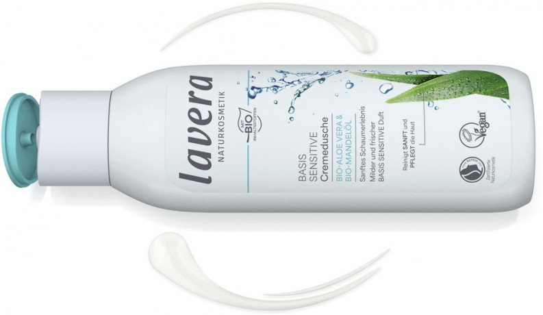 LAVERA Basis Sensitive Cremedusche, 250 ml, Лавера Крем-гель для душа Базис Сенситив, био-алоэ вера, для чувствительной кожи, 250 мл
