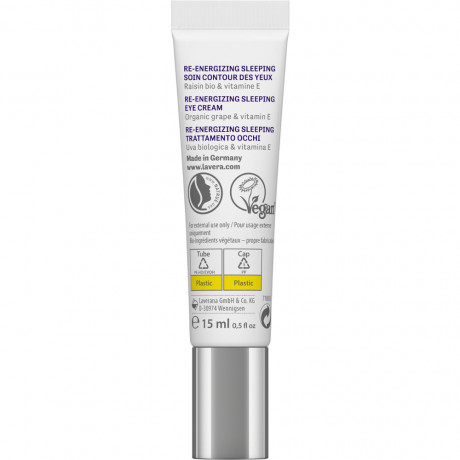 LAVERA Re-Energizing Sleeping Augenpflege, 15 ml, Лавера Крем для кожи вокруг глаз восстанавливающий ночной уход, 15 мл