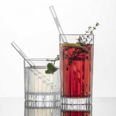 Schott Zwiesel Schott Zwiesel Glastrinkhalme Trinkhalm Glas Set 4-tlg. mit Reinigungsburste l: 15 cm / d: 9 mm Стеклянные соломинки для питья Schott Zwiesel, набор из 4 предметов. с чистящей щеткой Д: 15 см / Г: 9 мм