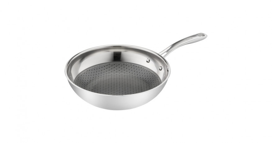 Tefal Tefal Wok-Pfanne Eternal Mesh, O 28cm edelstahl, mit Glasdeckel  edelstahl Сковорода-вок Tefal Eternal Mesh, O 28см, нержавеющая сталь, со стеклянной крышкой