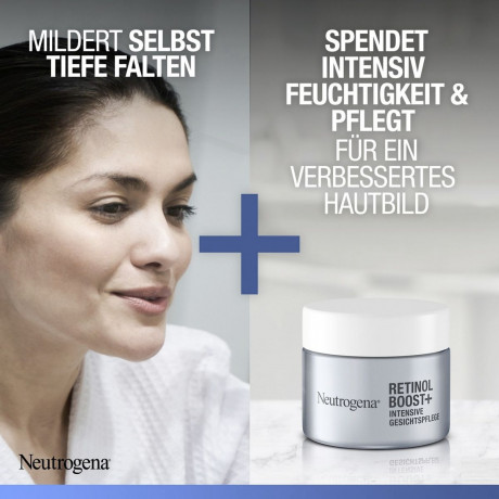 Neutrogena Retinol Boost+ Intensive Gesichtspflege, 50 ml, Neutrogena Retinol Boost+ Интенсивный крем для лица с чистым ретинолом без отдушки, 50 мл