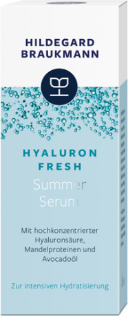 Hildegard Braukmann LIMITIERTE EDITIONEN Hyaluron Fresh Summer Serum, 30 ml, Hildegard Braukmann сыворотка для лица с гиалуроновой кислотой, для всех типов кожи, 30 мл