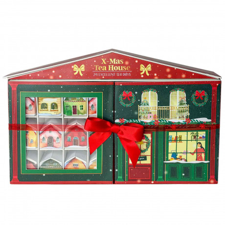 Becky's Tea House Adventskalender, Becky's Tea House чайный адвент-календарь 2026 с 24 пирамидками и 6 вкусами, 36 г