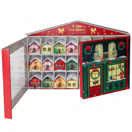 Becky's Tea House Adventskalender, Becky's Tea House чайный адвент-календарь 2026 с 24 пирамидками и 6 вкусами, 36 г