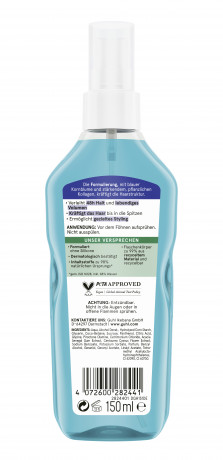 Guhl Langzeit Volumen Foehn-Aktiv Styling Spray, 150 ml, Guhl спрей для укладки феном с термозащитой до 230 °C, васильком и растительным коллагеном, 150 мл